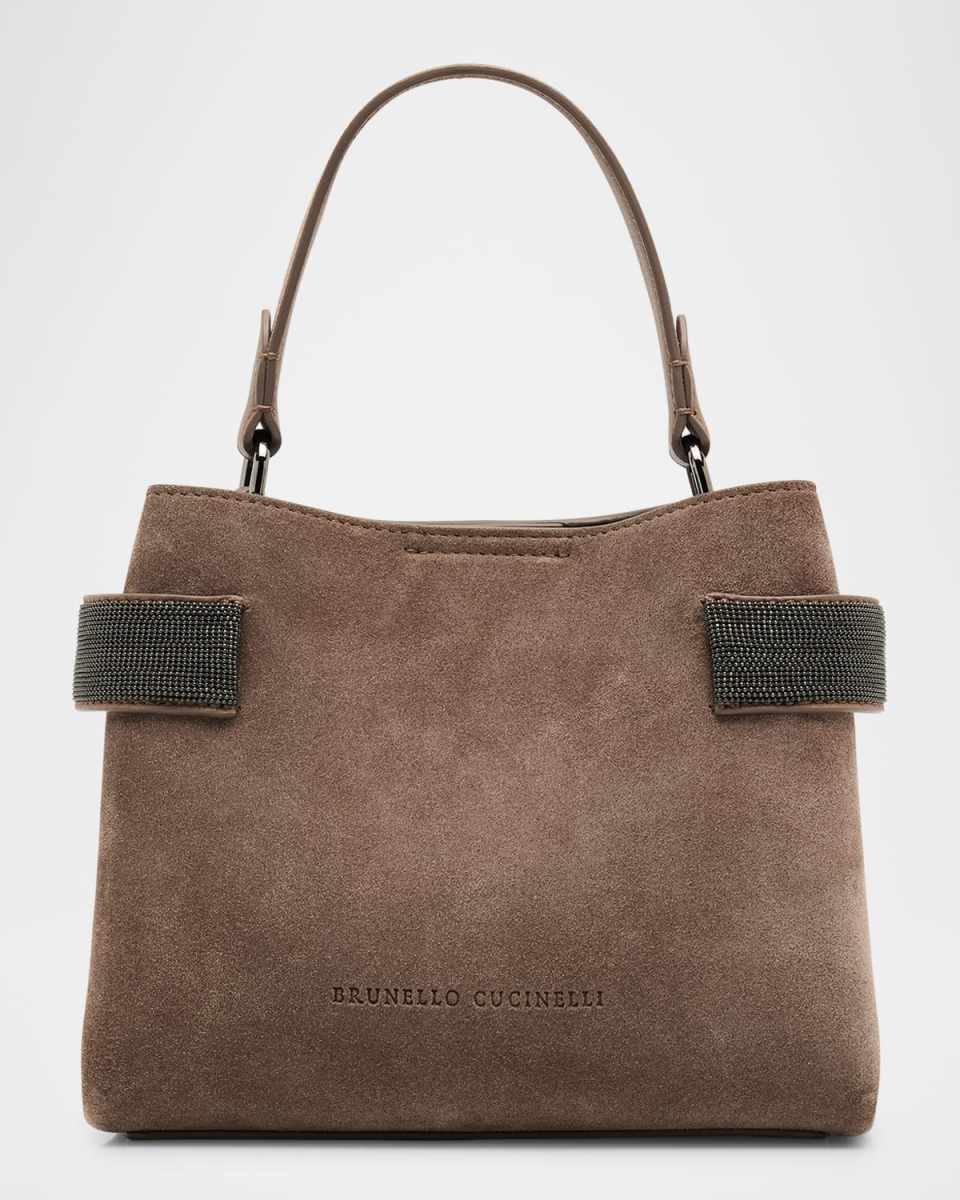 Essense Mini Monili Suede Top-Handle Bag